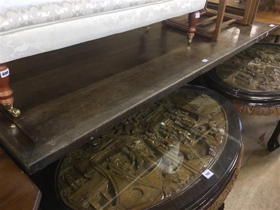 Oak refectory table, 6ft